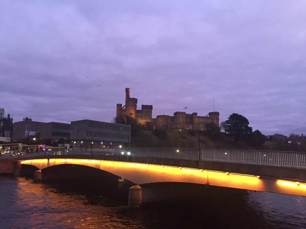 Ness bridge Inverness twilight